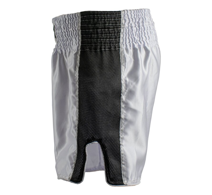 Super Pro Combat Gear Thai En Kickboksshort, Zwart,Wit