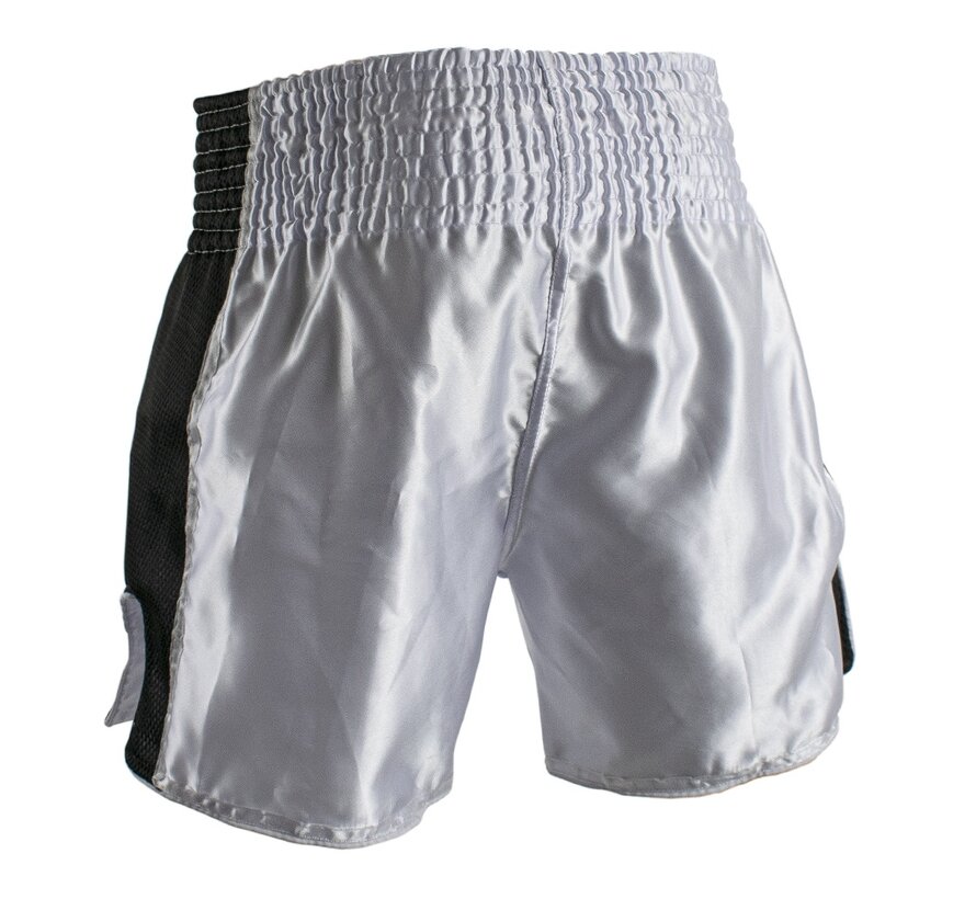 Super Pro Combat Gear Thai En Kickboksshort, Zwart,Wit