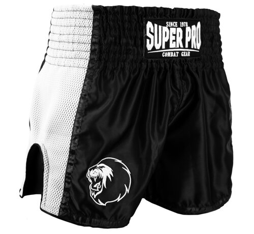 Super Pro Combat Gear Super Pro Combat Gear Thai En Kickboksshort, Zwart,Wit