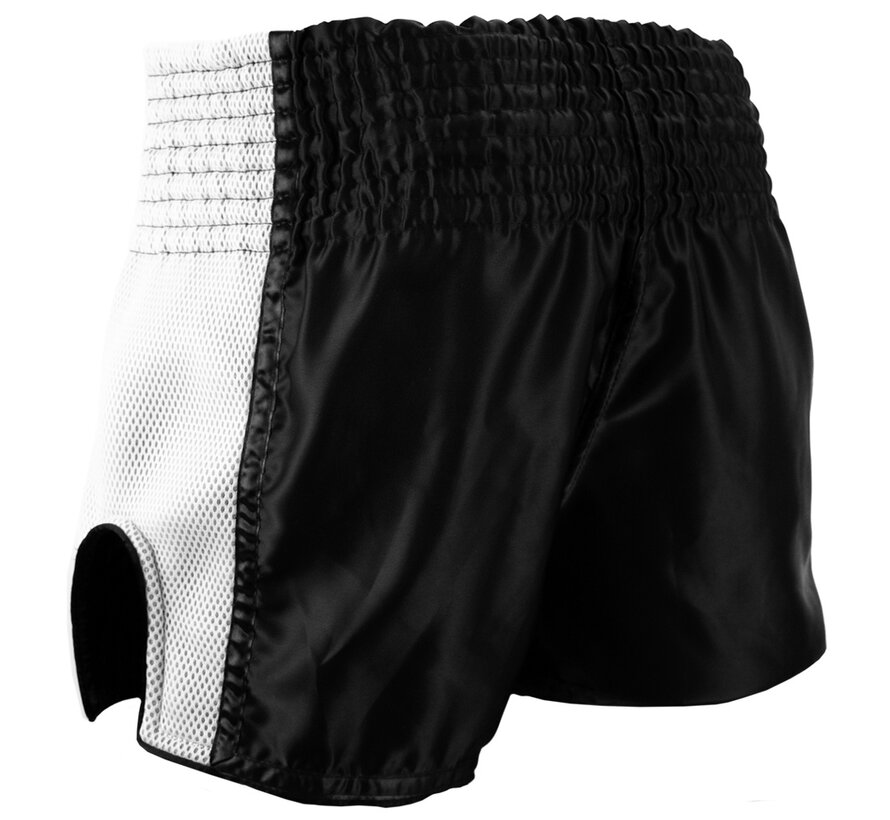 Super Pro Combat Gear Thai En Kickboksshort, Zwart,Wit