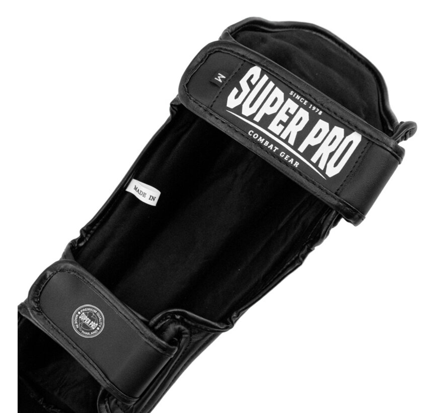 Super Pro Combat Gear Thai Scheenbeschermers Pattaya Made In, Zwart,Geel