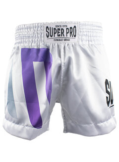 Super Pro Combat Gear Super Pro Combat Gear Thai Short No, Wit,Paars,Zilver