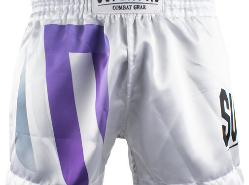 Super Pro Combat Gear Super Pro Combat Gear Thai Short No, Wit,Paars,Zilver
