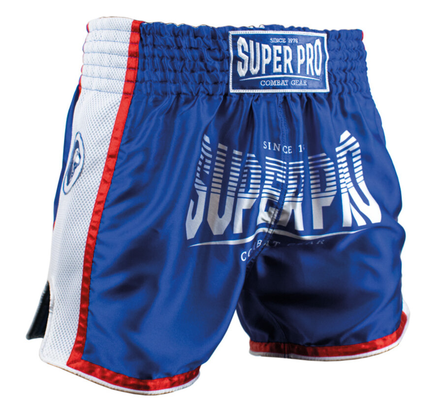 Super Pro Combat Gear Thai Short, Rood,Blauw,Wit