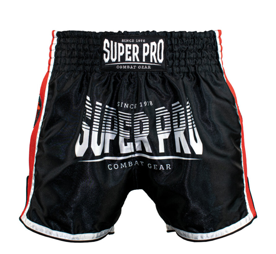 Super Pro Combat Gear Thai Short, Rood,Zwart,Wit
