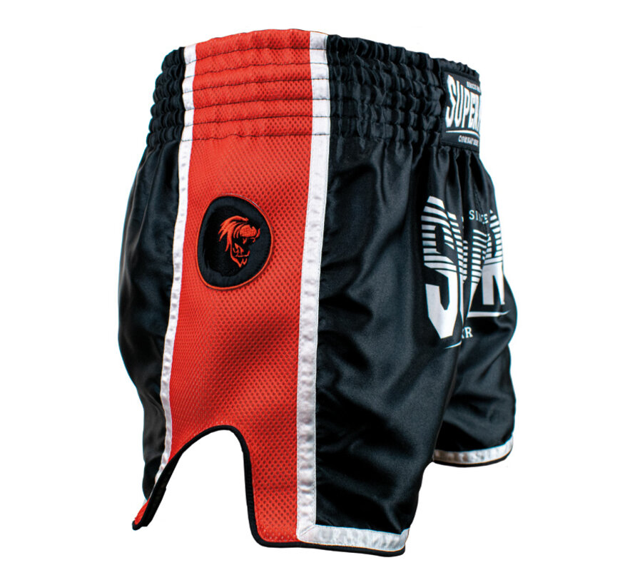 Super Pro Combat Gear Thai Short, Rood,Zwart,Wit