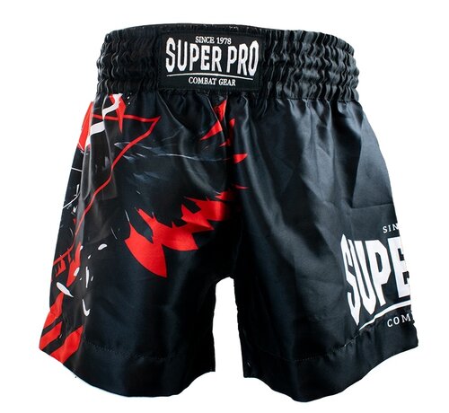 Super Pro Combat Gear Super Pro Combat Gear Thai Short, Rood,Zwart,Wit