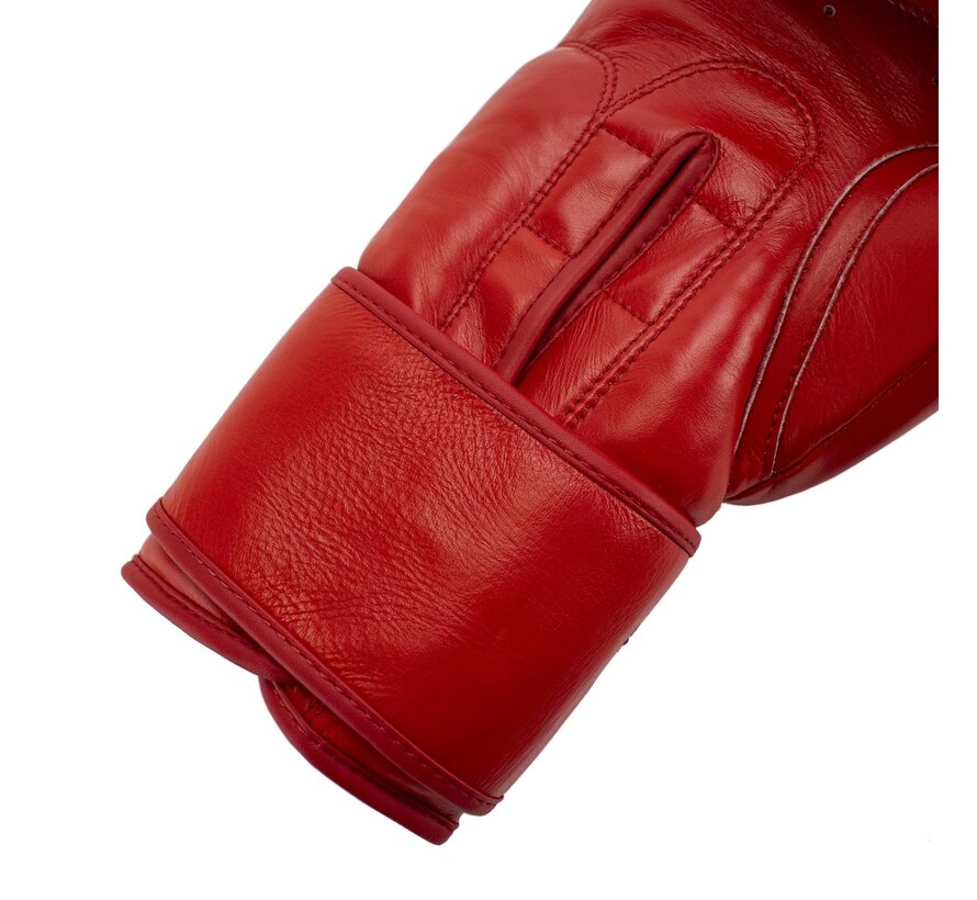 Super Pro Combat Gear Thai-pro Lederen (thai)bokshandschoenen, Rood
