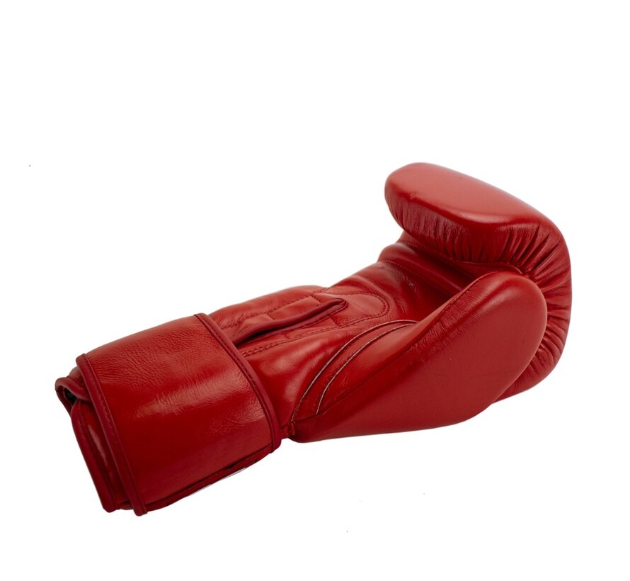 Super Pro Combat Gear Thai-pro Lederen (thai)bokshandschoenen, Rood