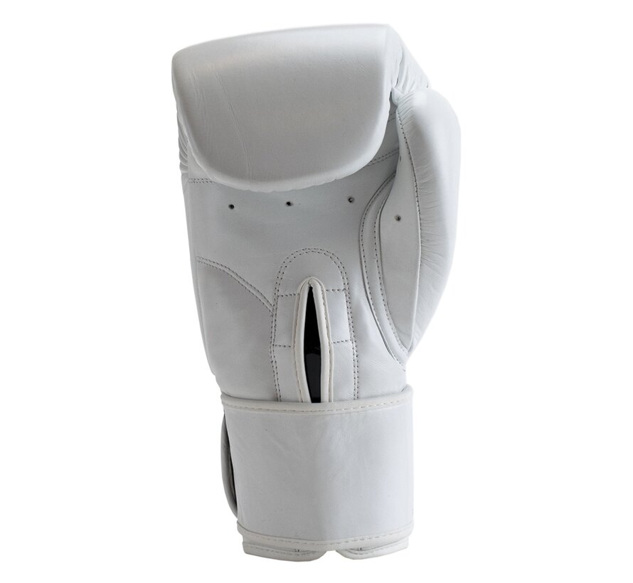 Super Pro Combat Gear Thai-pro Lederen (thai)bokshandschoenen, Zwart,Wit