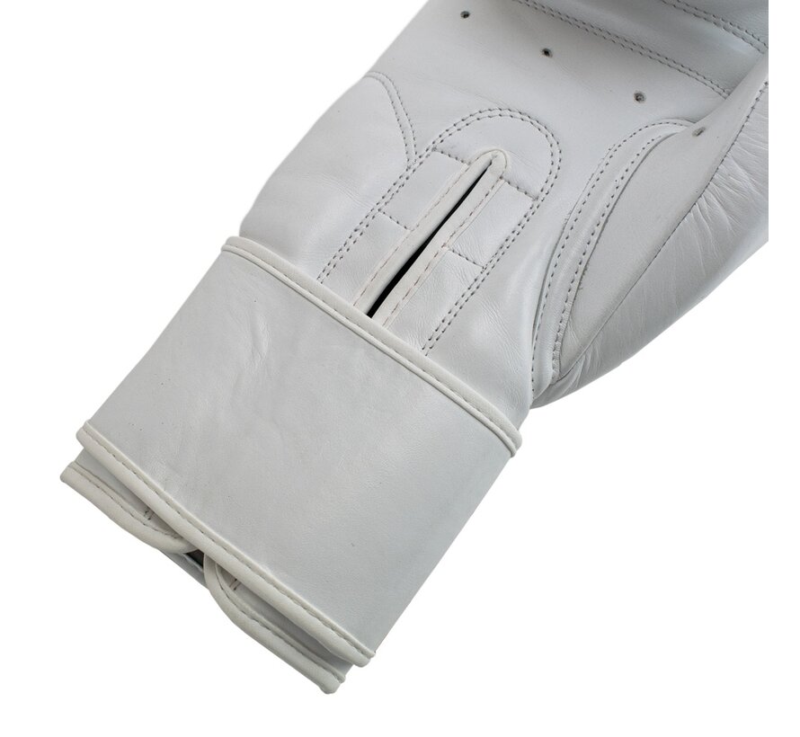 Super Pro Combat Gear Thai-pro Lederen (thai)bokshandschoenen, Zwart,Wit