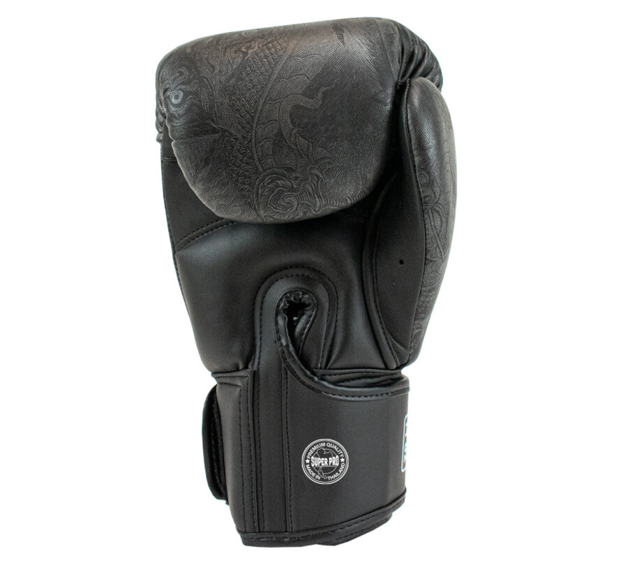Super Pro Combat Gear Thaibokshandschoenen Leder Pattaya Made In Thailand, Zwart,Geel