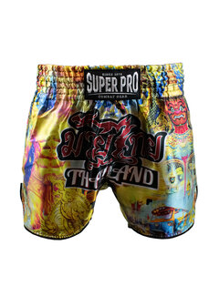 Super Pro Combat Gear Super Pro Combat Gear Thaishort Pattaya Made In, Zwart,Geel