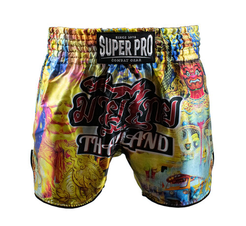 Super Pro Combat Gear Super Pro Combat Gear Thaishort Pattaya Made In, Zwart,Geel