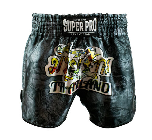 Super Pro Combat Gear Super Pro Combat Gear Thaishort Pattaya Made In, Zwart,Geel