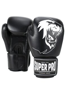 Super Pro Combat Gear Super Pro Combat Gear Warrior Lederen (kick)bokshandschoenen, Zwart,Wit