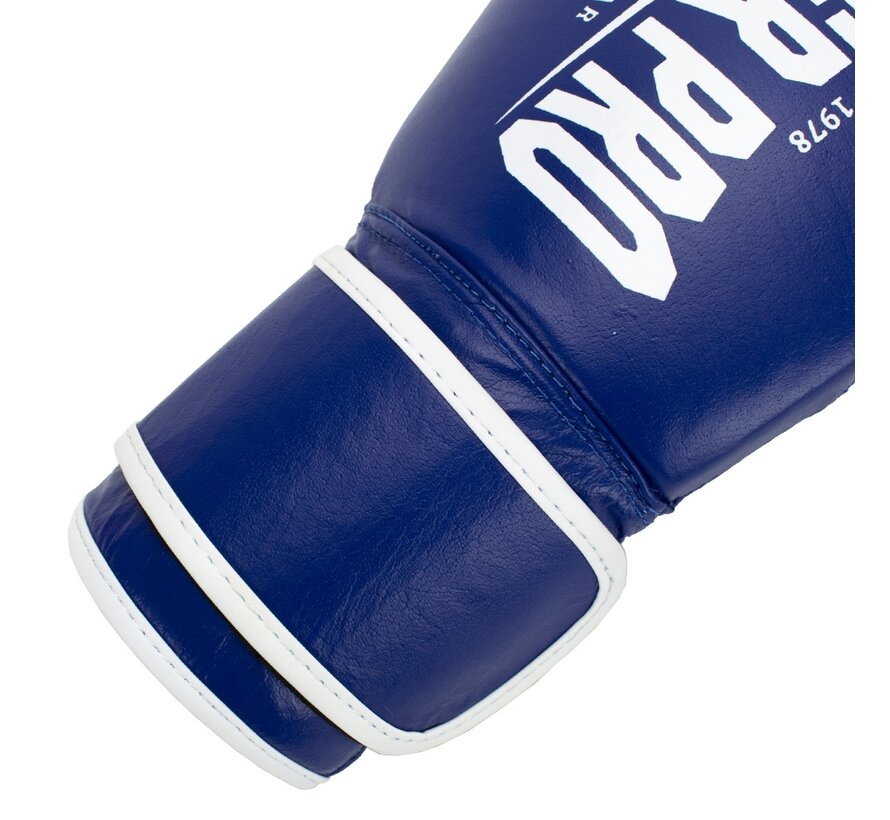 Super Pro Combat Gear Winner Wedstrijdhandschoenen Klittenband, 10 oz  blauw - wit