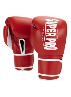 Super Pro Combat Gear Super Pro Combat Gear Winner Wedstrijdhandschoenen Klittenband 10 oz rood - wit