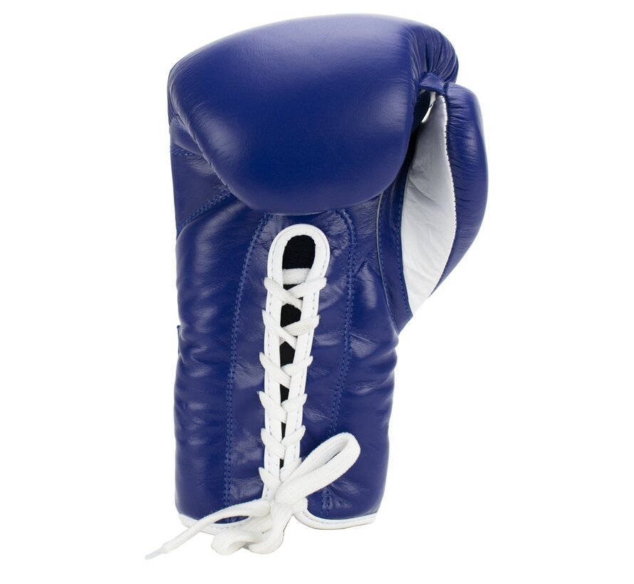 Super Pro Combat Gear Winner Wedstrijdhandschoenen Veter 10 oz  blauw - wit