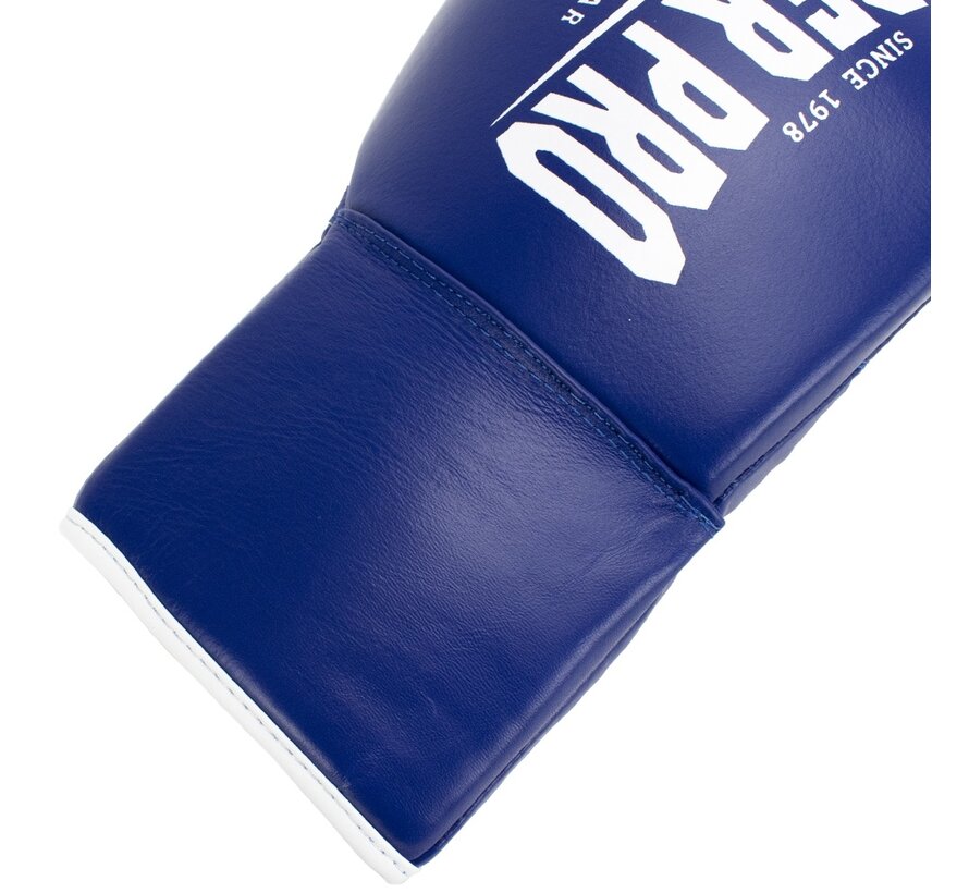 Super Pro Combat Gear Winner Wedstrijdhandschoenen Veter 10 oz  blauw - wit