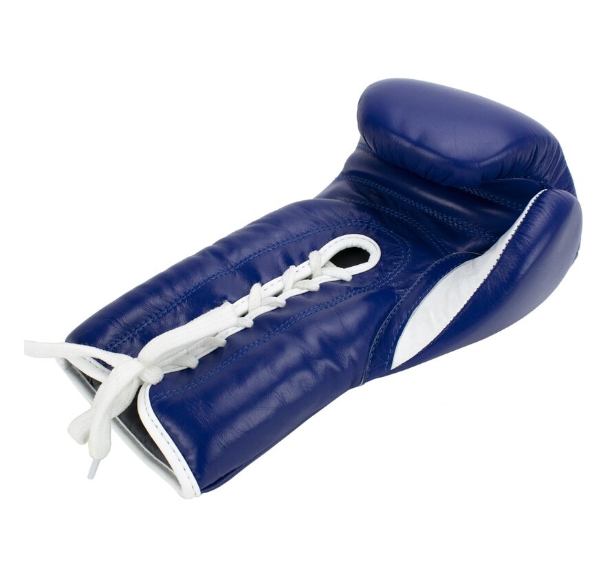 Super Pro Combat Gear Winner Wedstrijdhandschoenen Veter 10 oz  blauw - wit