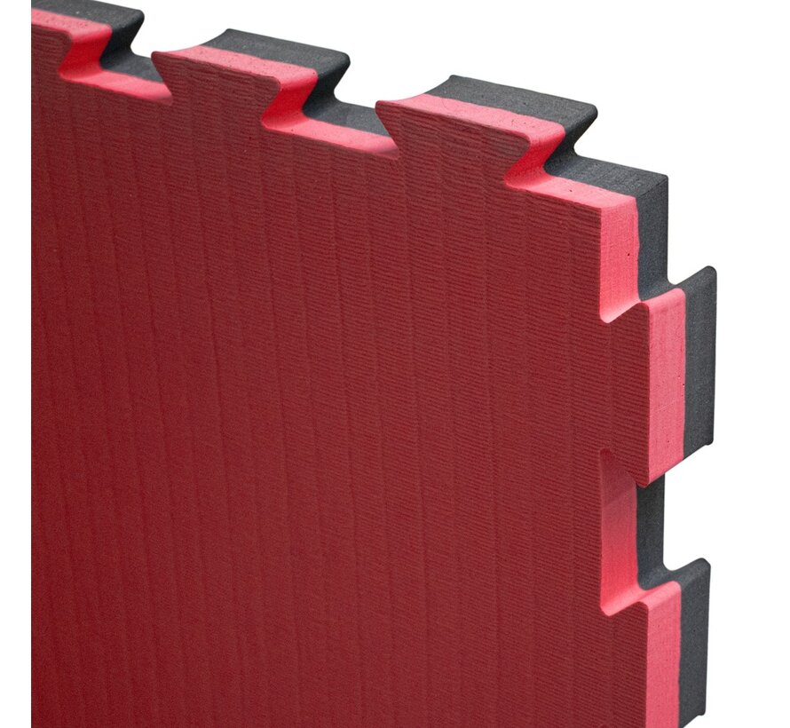 Puzzelmat 100 x 100 x 4 cm Zwart/rood