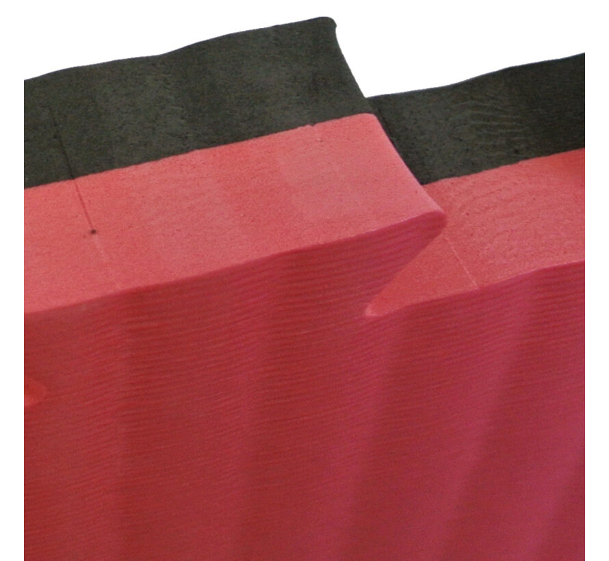 Puzzelmat 100 x 100 x 4 cm Zwart/rood