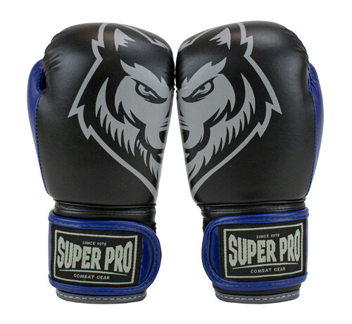Super Pro Combat Gear Super Pro Combat Gear Bokshandschoenen Kids, Blauw,Grijs,Zwart