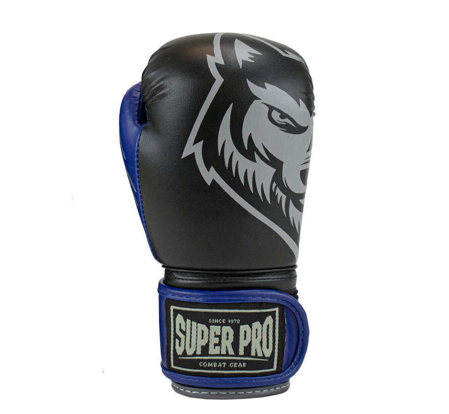 Super Pro Combat Gear Bokshandschoenen Kids, Blauw,Grijs,Zwart