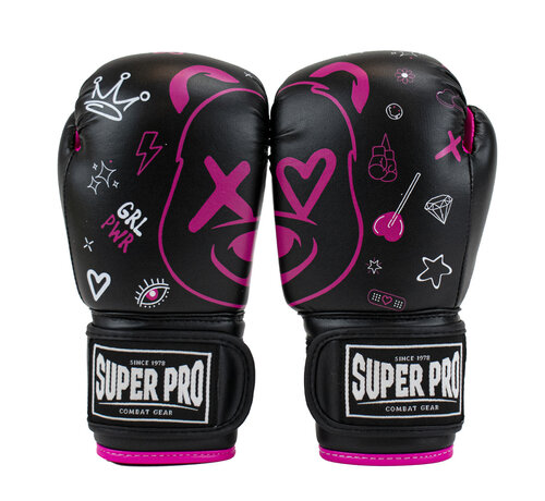 Super Pro Combat Gear Super Pro Combat Gear Bokshandschoenen Kids, Roze,Zwart,Wit