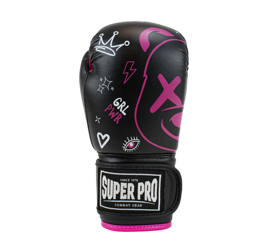 Super Pro Combat Gear Bokshandschoenen Kids, Roze,Zwart,Wit