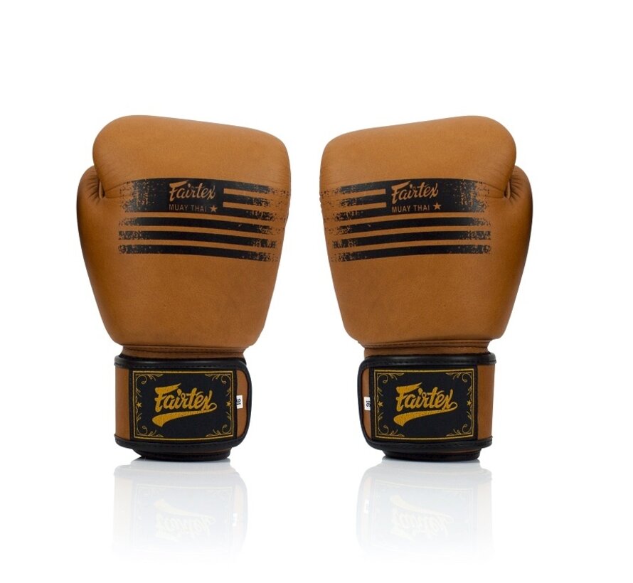 Fairtex (kick)bokshandschoenen Brown Legacy 12 oz
