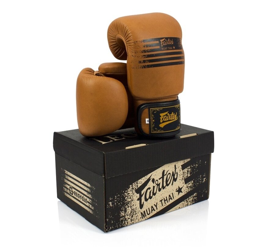 Fairtex (kick)bokshandschoenen Brown Legacy 12 oz