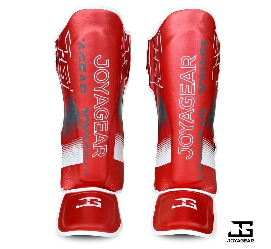 De Joyagear  Evolution  scheenbeschermers - Rood-Wit