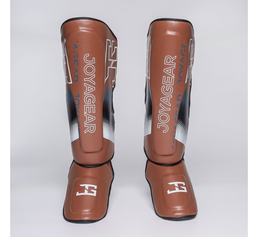 De Joyagear  Evolution Pro  scheenbeschermers - Bruin -Wit