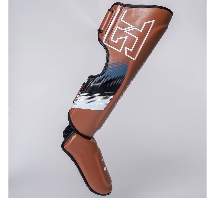 De Joyagear  Evolution Pro  scheenbeschermers - Bruin -Wit