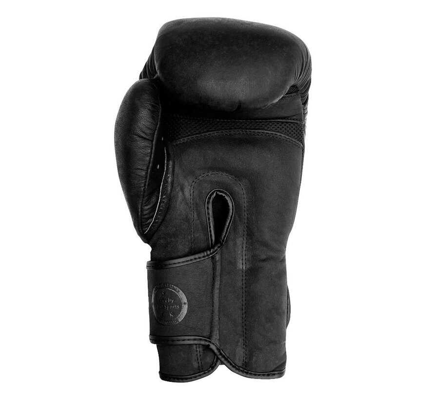 Joya 'Fight Fast' Kickbokshandschoen – Faded Black (Leer)