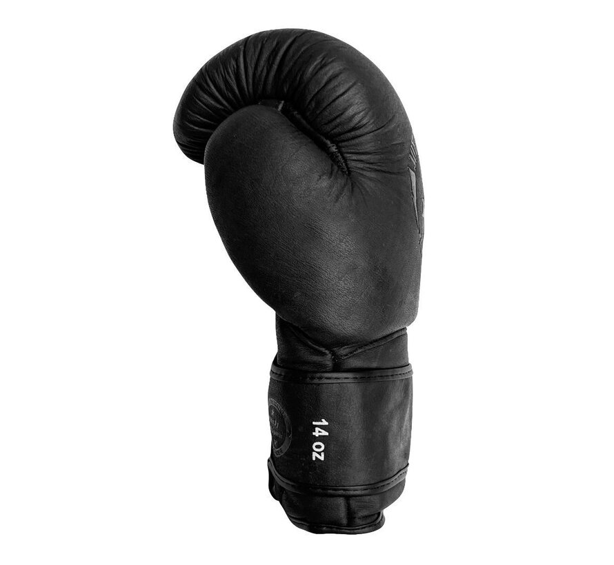 Joya 'Fight Fast' Kickbokshandschoen – Faded Black (Leer)