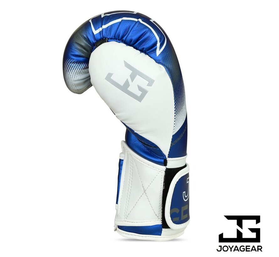 The Joyagear  Evolution  Kickbokshandschoenen - Blauw-Wit