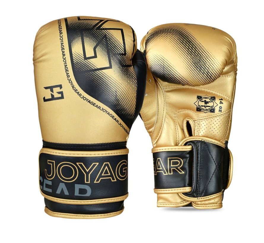 The Joyagear  Evolution  Kickbokshandschoenen - Goud/Zwart