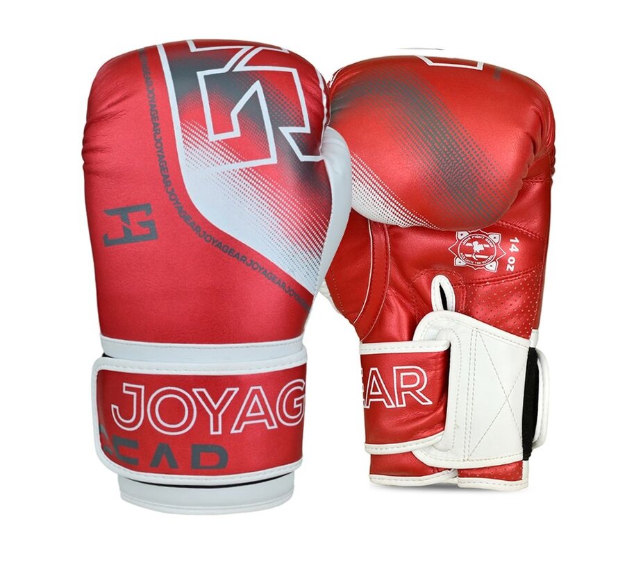 The Joyagear  Evolution  Kickbokshandschoenen - Rood-Wit