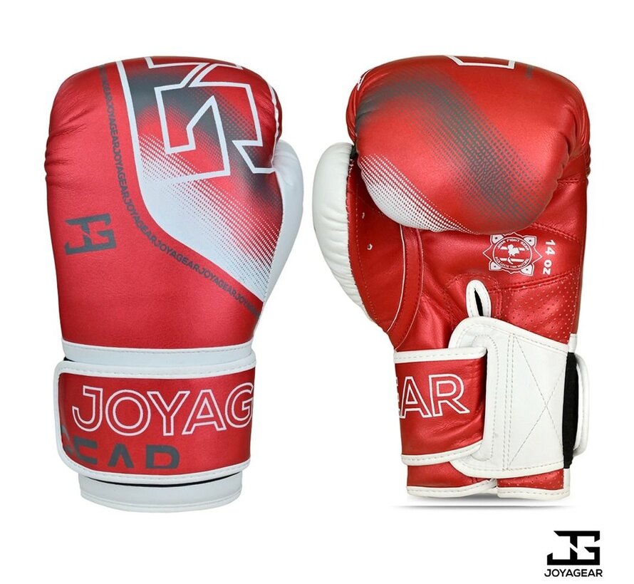 The Joyagear  Evolution  Kickbokshandschoenen - Rood-Wit