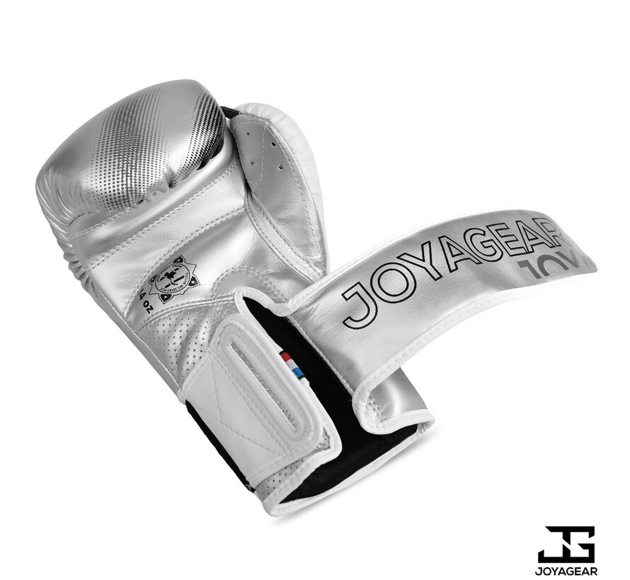 The Joyagear  Evolution  Kickbokshandschoenen - Silver-Wit