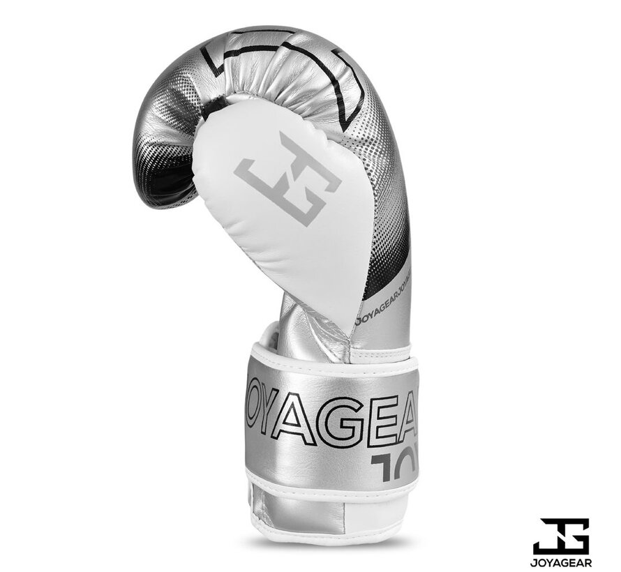 The Joyagear  Evolution  Kickbokshandschoenen - Silver-Wit