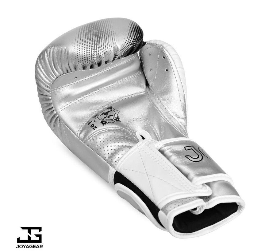 The Joyagear  Evolution  Kickbokshandschoenen - Silver-Wit
