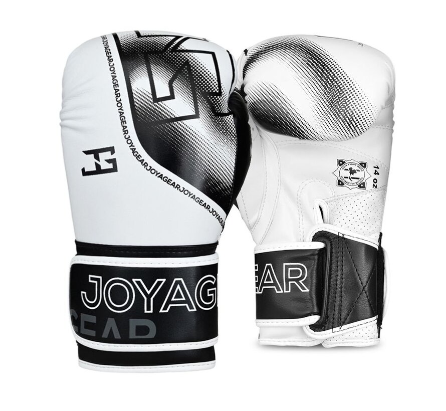 The Joyagear  Evolution  Kickbokshandschoenen - Wit-Black
