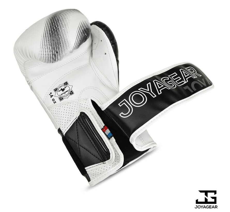 The Joyagear  Evolution  Kickbokshandschoenen - Wit-Black