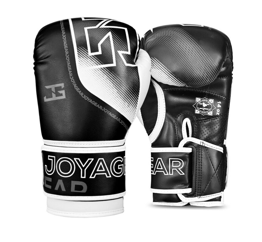 The Joyagear  Evolution  Kickbokshandschoenen - Zwart-Wit