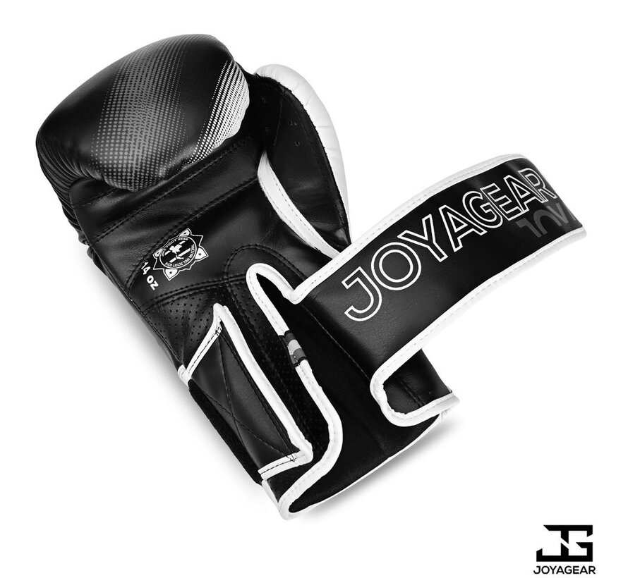 The Joyagear  Evolution  Kickbokshandschoenen - Zwart-Wit