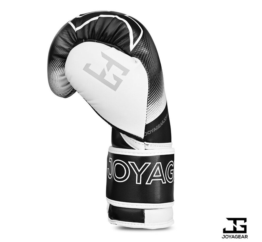 The Joyagear  Evolution  Kickbokshandschoenen - Zwart-Wit